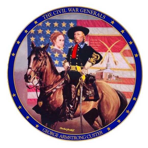 The Civil War Generals George A Custer plate 8” - Picture 1 of 8
